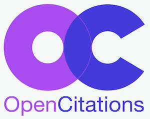 OpenCitations logo 50% with words greyBG